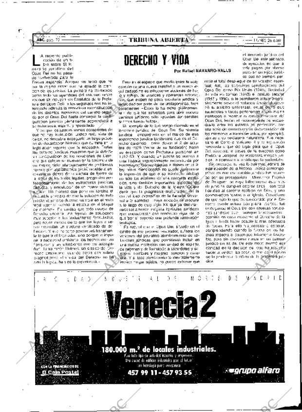 ABC MADRID 26-06-1989 página 72