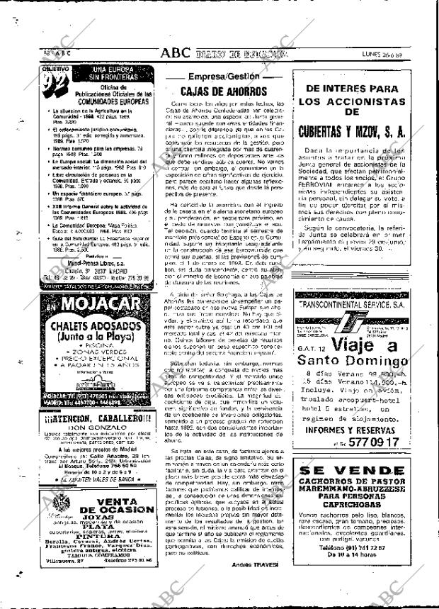 ABC MADRID 26-06-1989 página 88