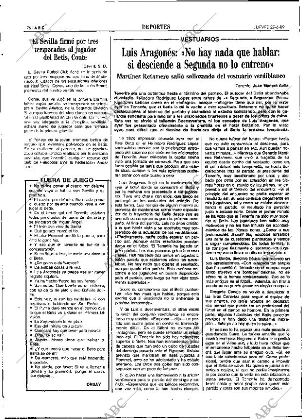 ABC SEVILLA 29-06-1989 página 76