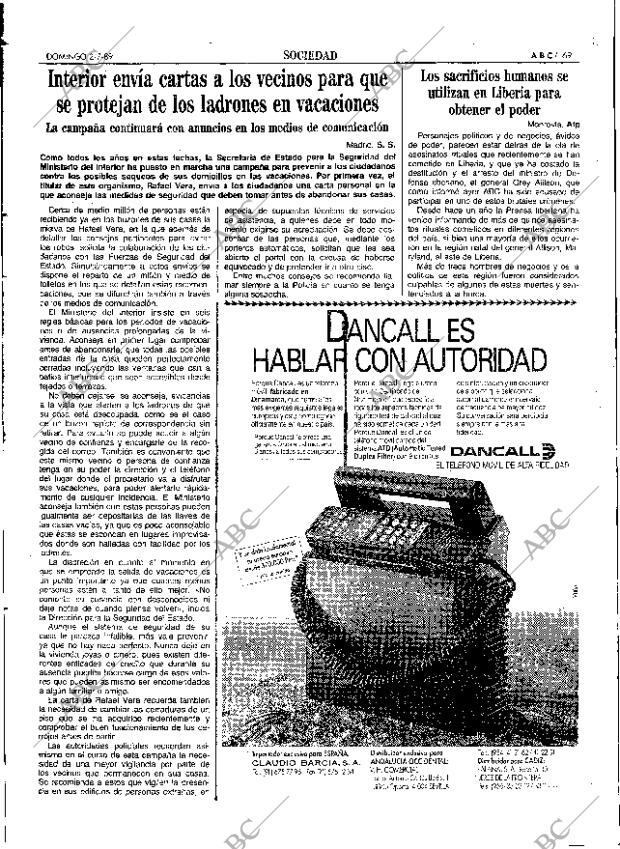 ABC SEVILLA 02-07-1989 página 69