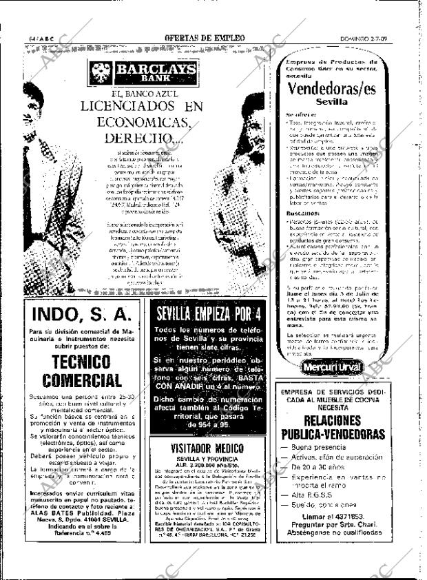 ABC SEVILLA 02-07-1989 página 84