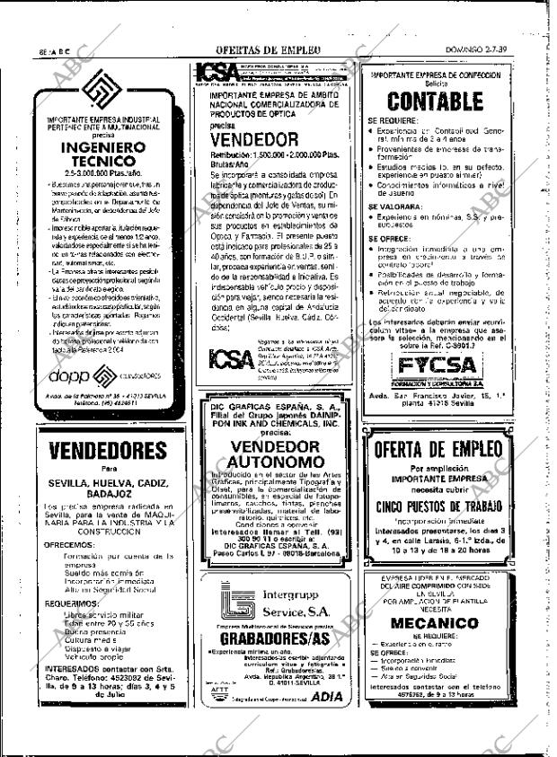 ABC SEVILLA 02-07-1989 página 88