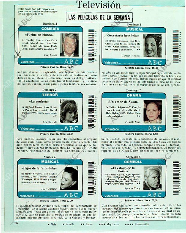 BLANCO Y NEGRO MADRID 02-07-1989 página 136