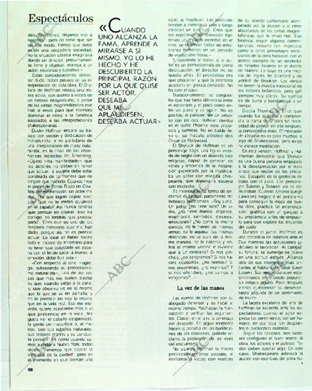 BLANCO Y NEGRO MADRID 02-07-1989 página 68