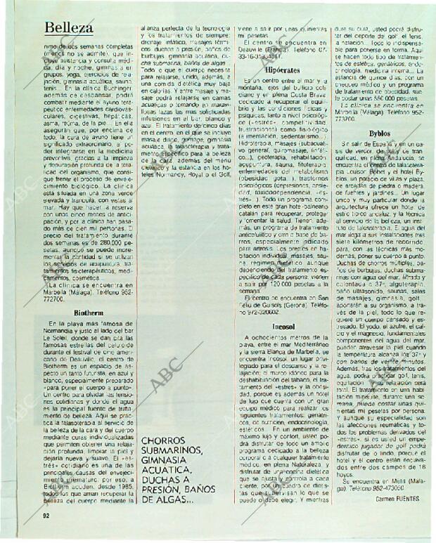 BLANCO Y NEGRO MADRID 02-07-1989 página 92