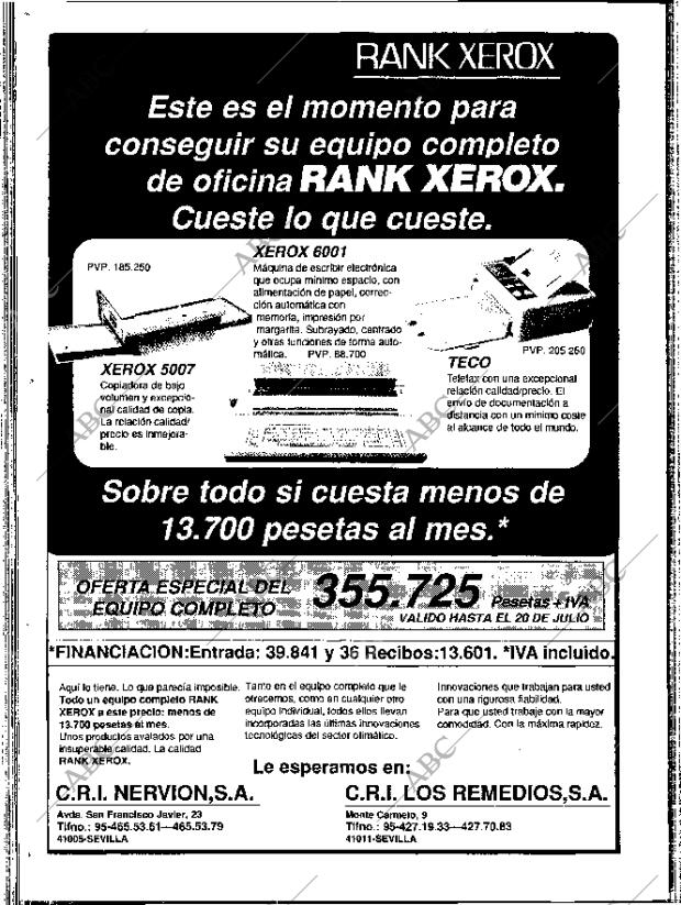 ABC SEVILLA 04-07-1989 página 84