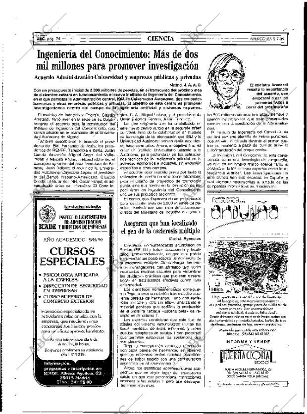 ABC MADRID 05-07-1989 página 74