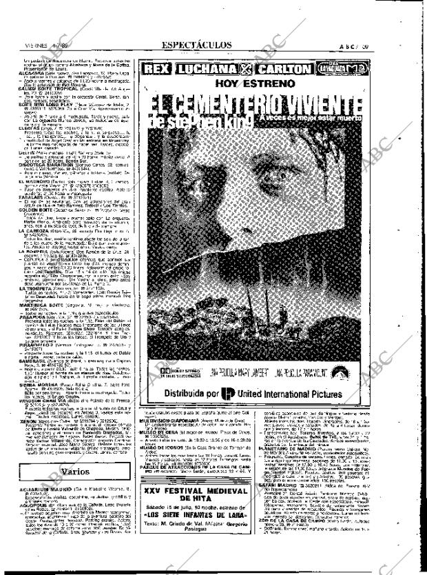 ABC MADRID 14-07-1989 página 109