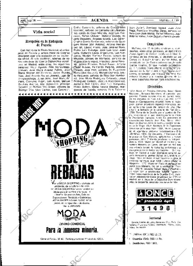 ABC MADRID 14-07-1989 página 38