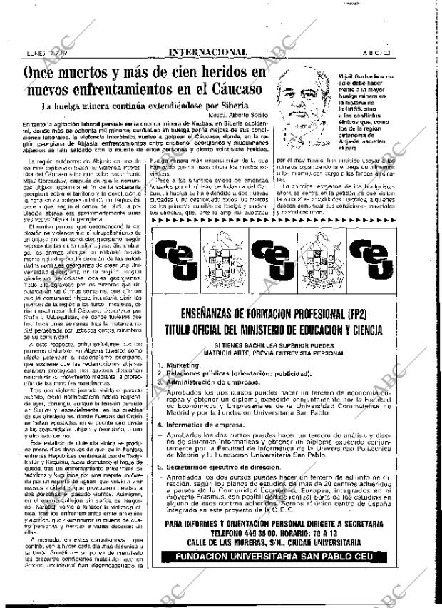 ABC MADRID 17-07-1989 página 23