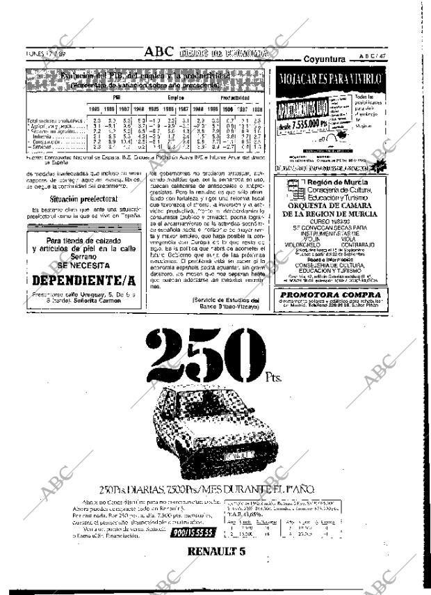 ABC MADRID 17-07-1989 página 47