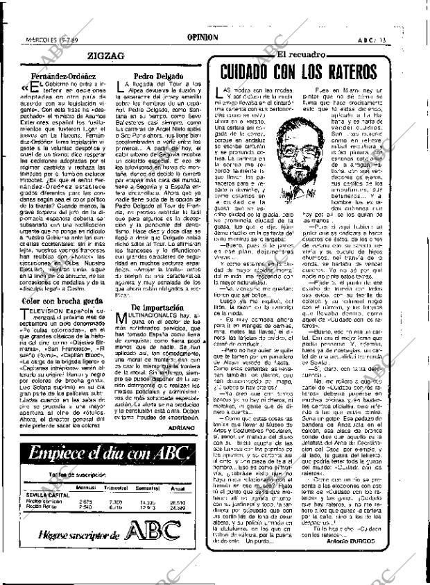 ABC SEVILLA 19-07-1989 página 13