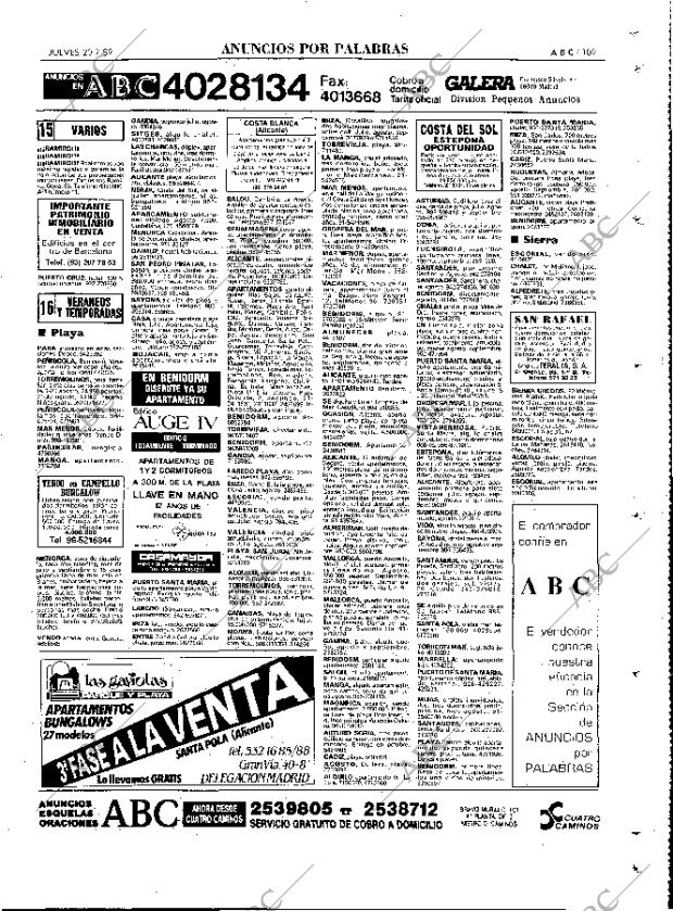 ABC MADRID 20-07-1989 página 109