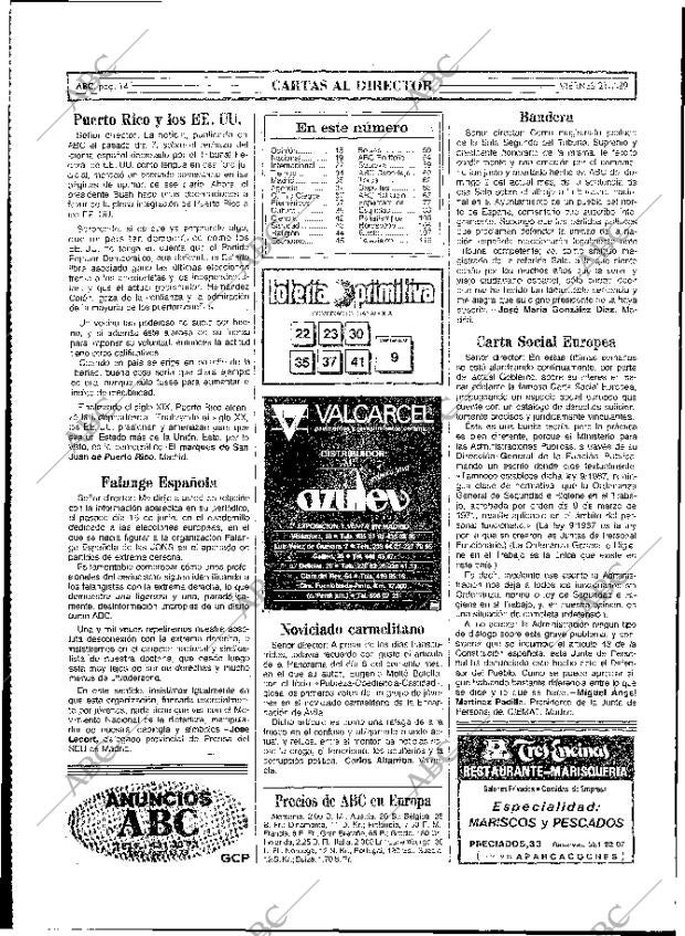 ABC MADRID 21-07-1989 página 14