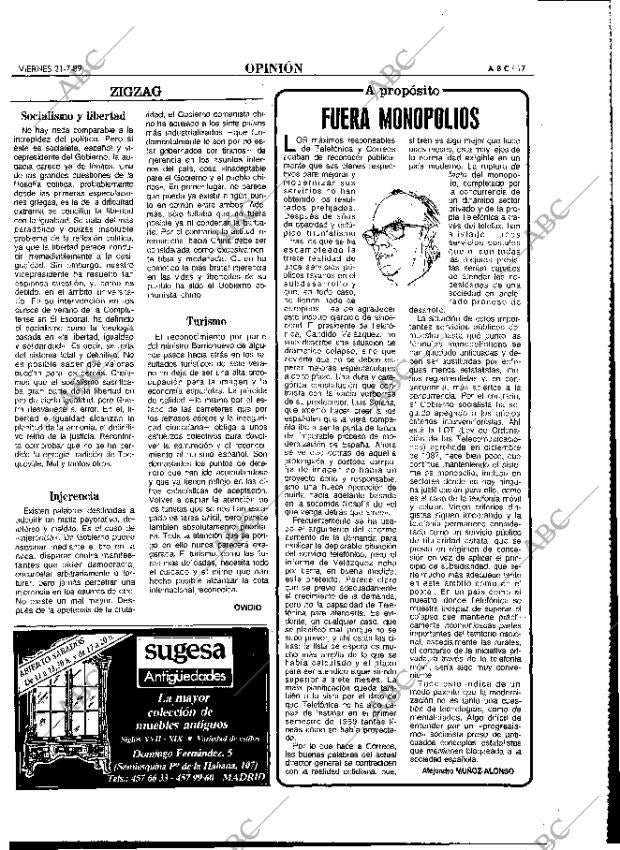 ABC MADRID 21-07-1989 página 17