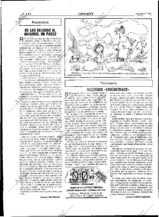 ABC MADRID 21-07-1989 página 18