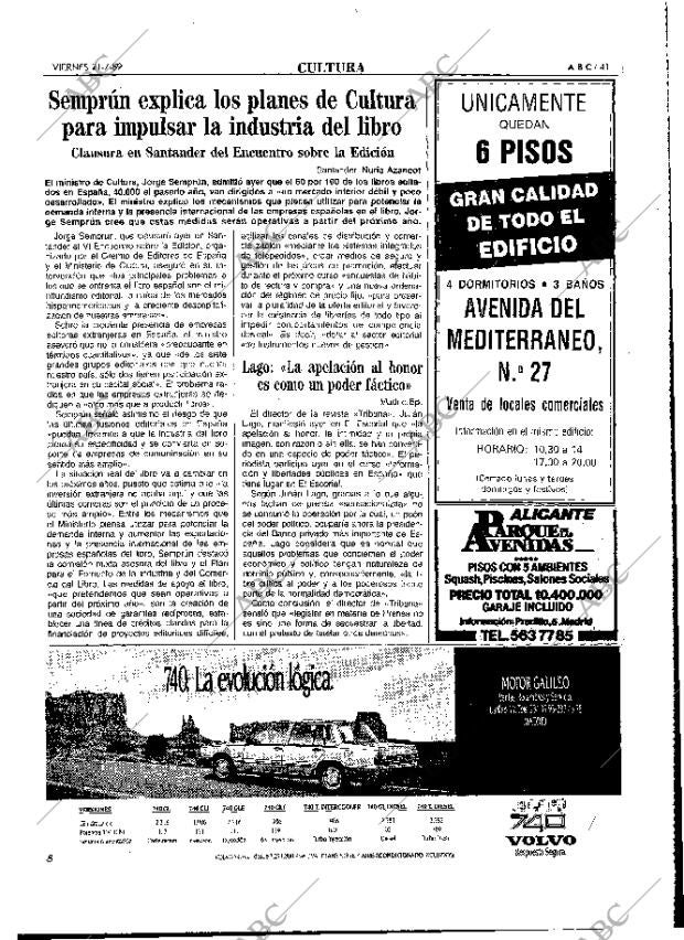 ABC MADRID 21-07-1989 página 41