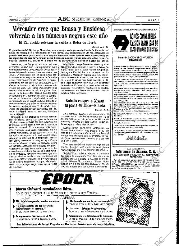 ABC MADRID 21-07-1989 página 49