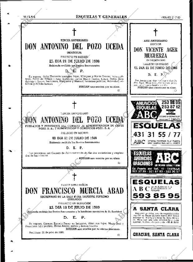 ABC MADRID 21-07-1989 página 88