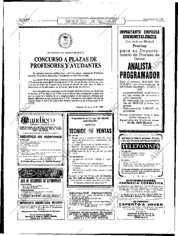 ABC MADRID 23-07-1989 página 58