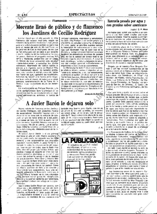 ABC MADRID 23-07-1989 página 84