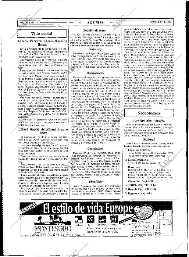 ABC MADRID 30-07-1989 página 40