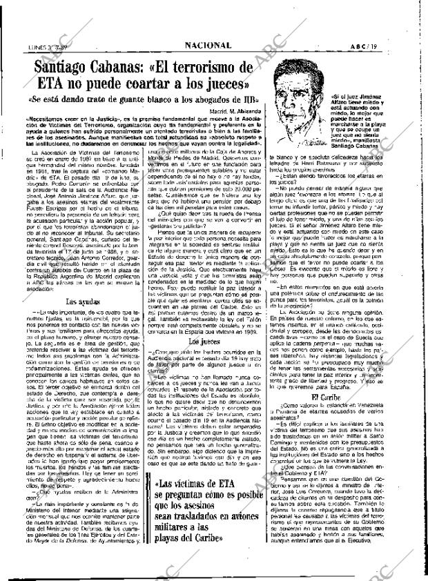 ABC MADRID 31-07-1989 página 19
