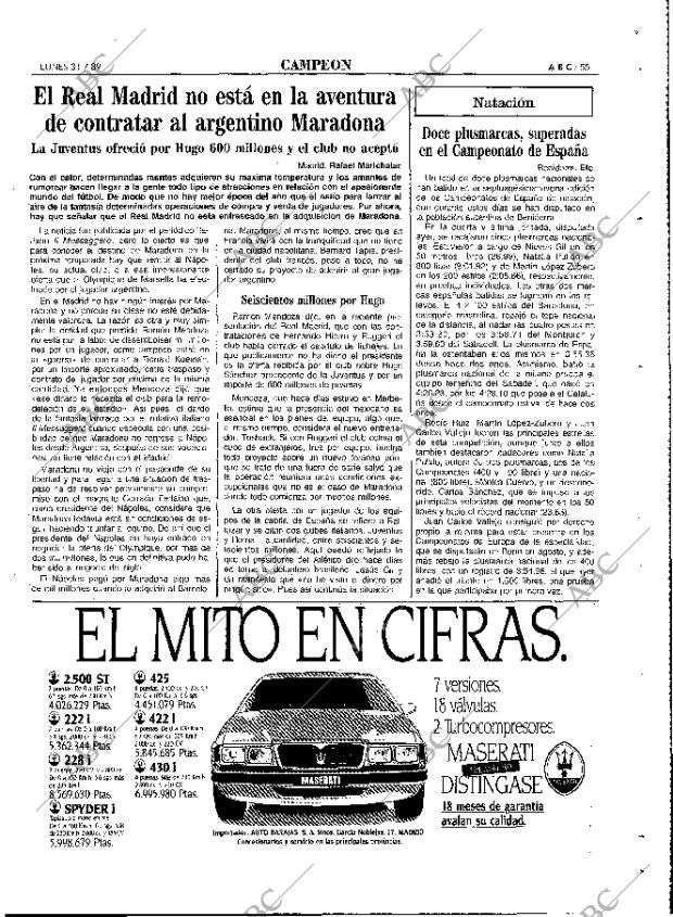 ABC MADRID 31-07-1989 página 55