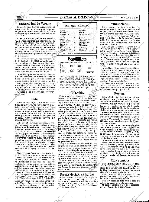 ABC MADRID 02-08-1989 página 14
