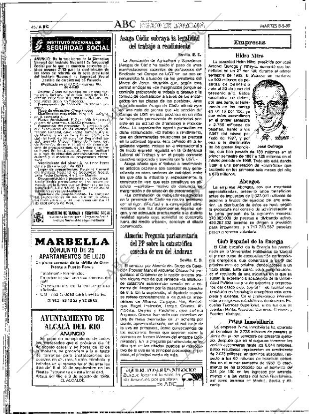 ABC SEVILLA 08-08-1989 página 46