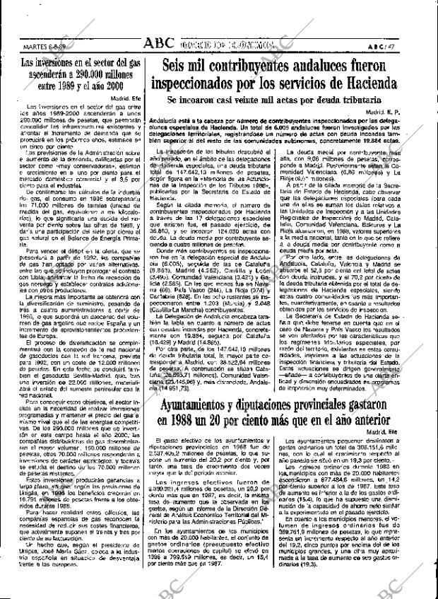 ABC SEVILLA 08-08-1989 página 47