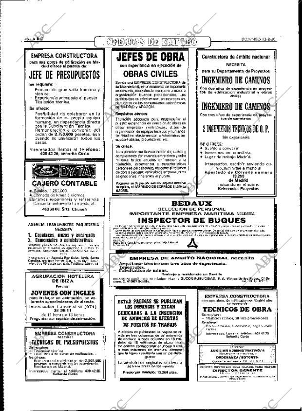 ABC MADRID 13-08-1989 página 46