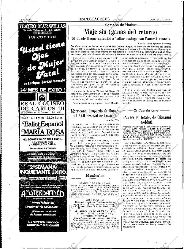 ABC MADRID 13-08-1989 página 64