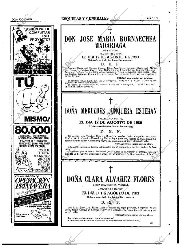 ABC MADRID 13-08-1989 página 71