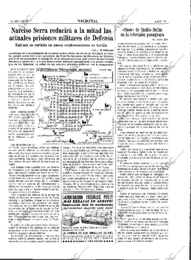 ABC MADRID 14-08-1989 página 19