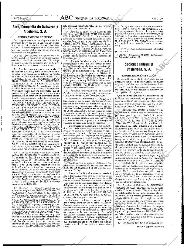 ABC MADRID 14-08-1989 página 39