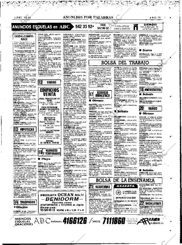 ABC MADRID 14-08-1989 página 75