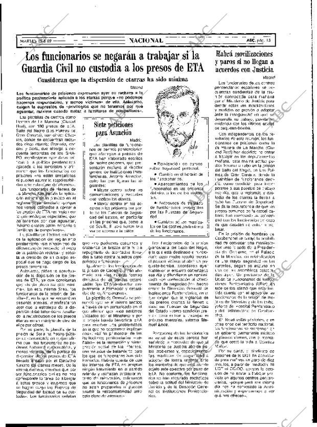 ABC MADRID 15-08-1989 página 15