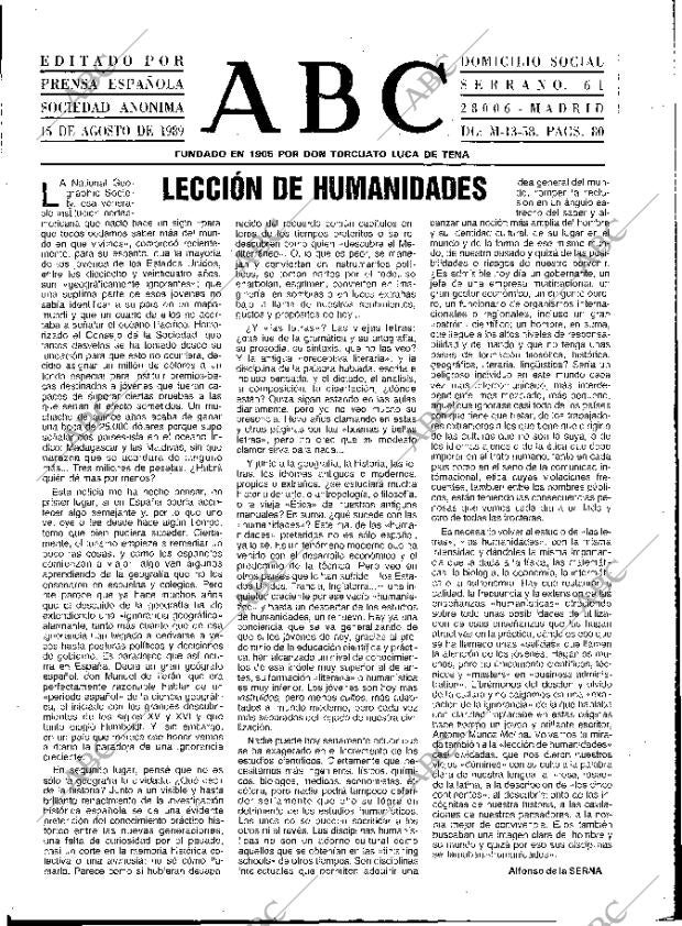 ABC MADRID 15-08-1989 página 3