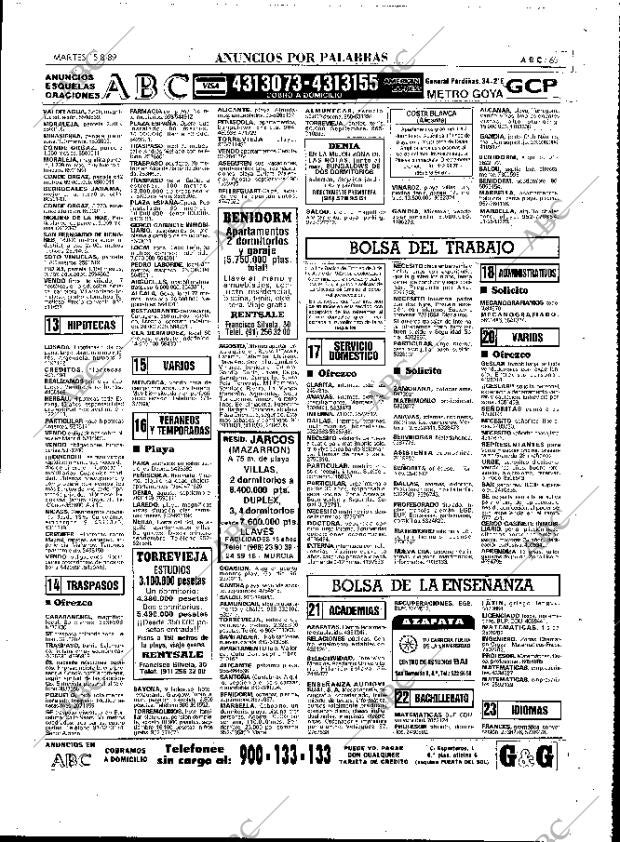 ABC MADRID 15-08-1989 página 65