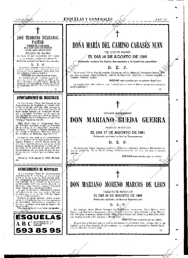 ABC MADRID 17-08-1989 página 65