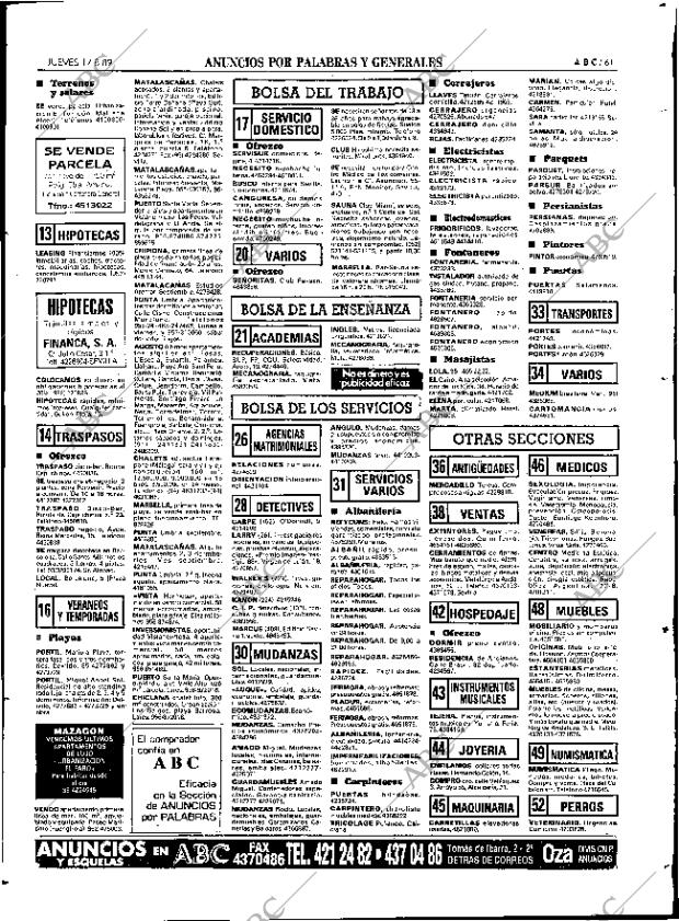 ABC SEVILLA 17-08-1989 página 61