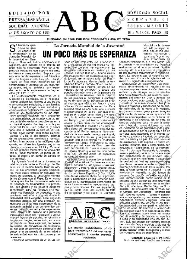 ABC MADRID 18-08-1989 página 3