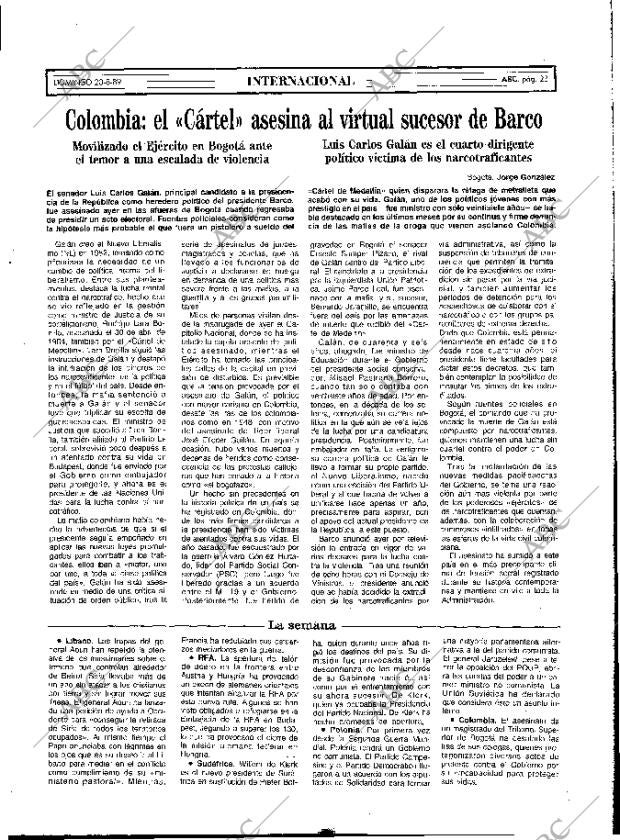 ABC MADRID 20-08-1989 página 23
