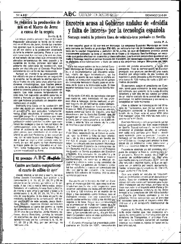 ABC SEVILLA 20-08-1989 página 54