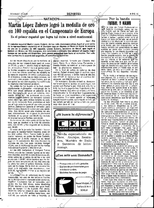 ABC SEVILLA 20-08-1989 página 61