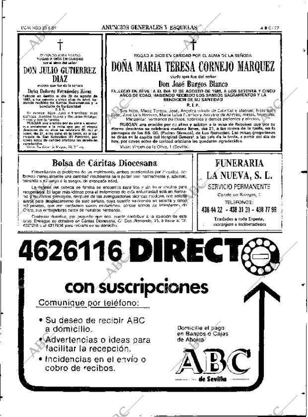 ABC SEVILLA 20-08-1989 página 77