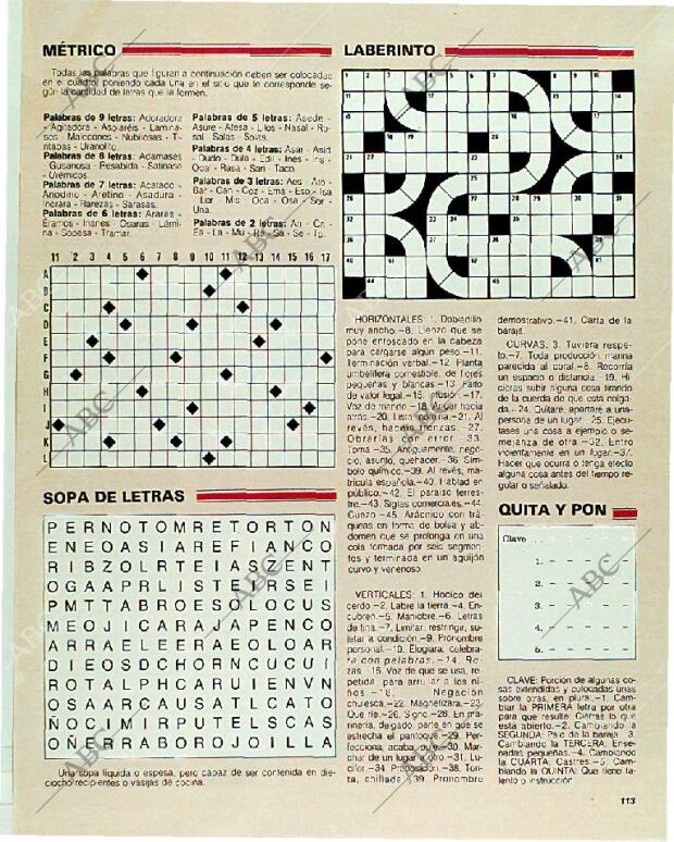 BLANCO Y NEGRO MADRID 20-08-1989 página 113