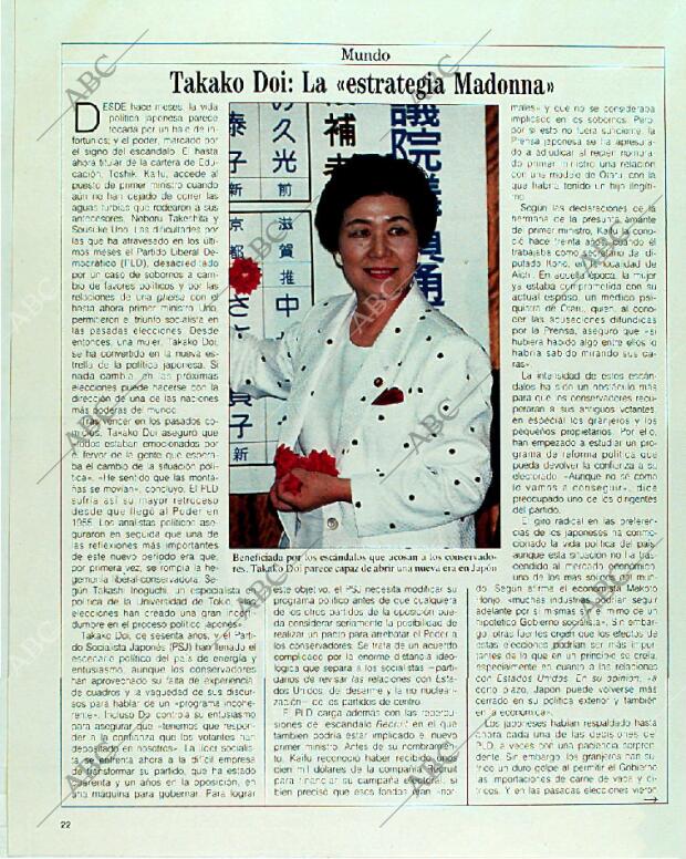 BLANCO Y NEGRO MADRID 20-08-1989 página 22