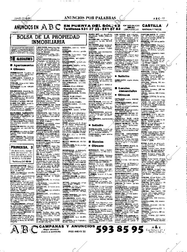 ABC MADRID 21-08-1989 página 77